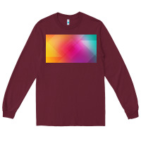 Burgundy multicolor abstract lines Long Sleeve Tee - chombo