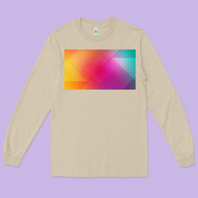 Multicolor Abstract Lines Long Sleeve Tee Designed By Chombo