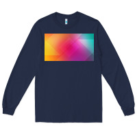Navy multicolor abstract lines Long Sleeve Tee - chombo