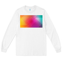 White multicolor abstract lines Long Sleeve Tee - chombo