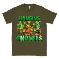 Army Green St. Patrick's Day gnomes Classic Tee - CowGirlArtShop