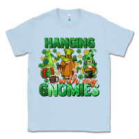 Dusty Blue St. Patrick's Day gnomes Classic Tee - CowGirlArtShop