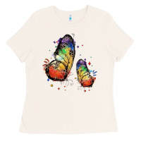 Rainbow Butterfly Pride Ladies Tee | Teevron