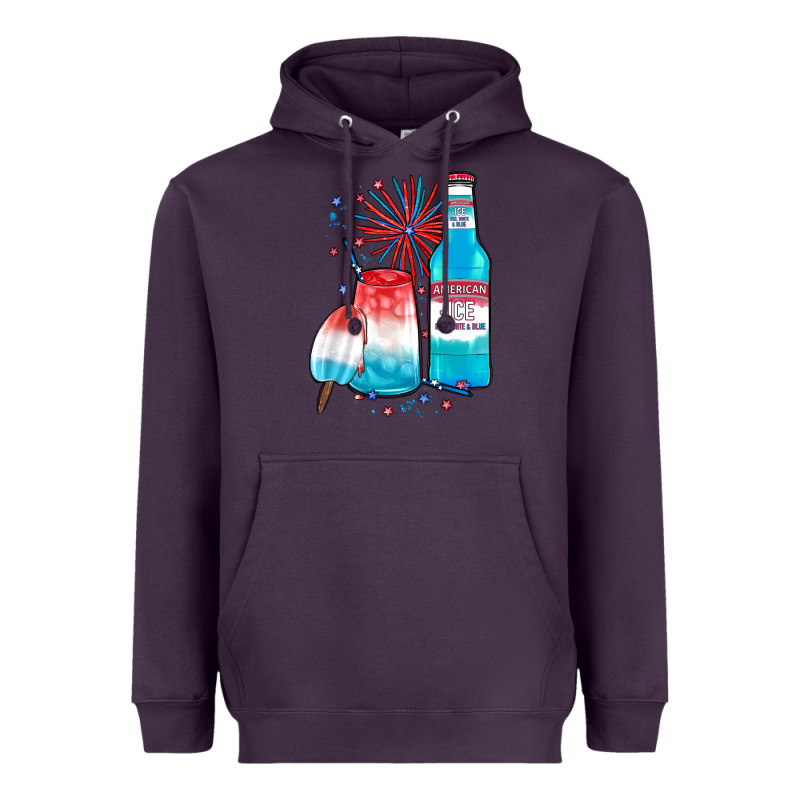 Th Of July Drinks, American Ice Heavyweight Hoodie by JahusDesignShop | Teevron