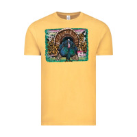 Vintage Mustard thanksgiving turkey with background Vintage Tee - RanaPortraitStore