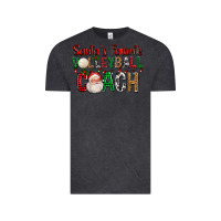 Vintage Black Santa's Favorite Volleyball Coach For Christmas Vintage Tee - FaDigitalArtStudio