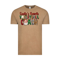 Vintage Coffee Santa's Favorite Volleyball Coach For Christmas Vintage Tee - FaDigitalArtStudio