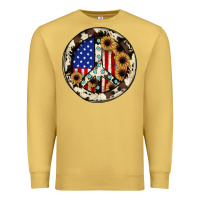 Antique Gold Peace sign Premium Sweatshirt - JahusDesignShop