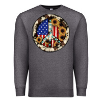 Charcoal Heather Peace sign Premium Sweatshirt - JahusDesignShop