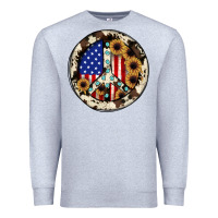 Heather Grey Peace sign Premium Sweatshirt - JahusDesignShop