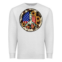 Oatmeal Heather Peace sign Premium Sweatshirt - JahusDesignShop