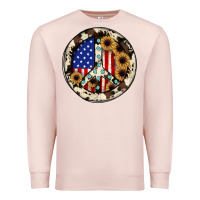 Pale Pink Peace sign Premium Sweatshirt - JahusDesignShop