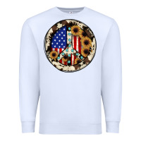 White Peace sign Premium Sweatshirt - JahusDesignShop