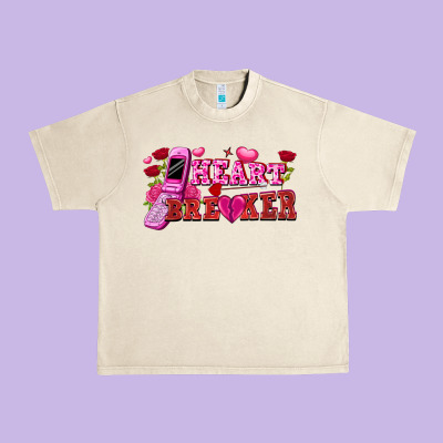 Heart Breaker Urban Heavy Tee Designed By Fadigitalartstudio