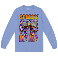 Colony Blue Spooky Mama Long Sleeve Tee - CowhideDigitalArt
