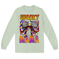 Matcha Spooky Mama Long Sleeve Tee - CowhideDigitalArt