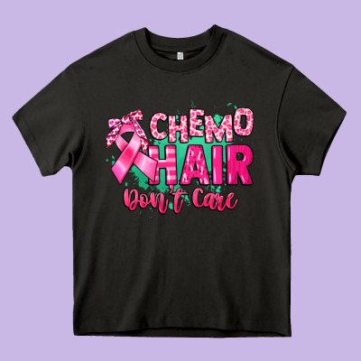 Chemo Hair Don't Care Cancer Awareness Heavy Core Tee Designed By Howdyjamesfarm