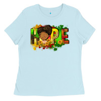 Baby Blue Hope Juneteenth Ladies Tee - FaDigitalArtStudio