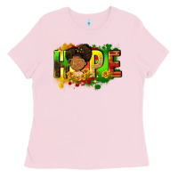 Bubblegum Pink Hope Juneteenth Ladies Tee - FaDigitalArtStudio