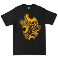Black glitter sunflowers leopard patch Premium Tee - RanaPortraitStore