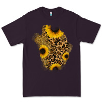 Plum glitter sunflowers leopard patch Premium Tee - RanaPortraitStore