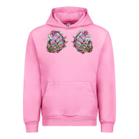 Fuchsia Pink easter hands skeleton Urban Hoodie - Jasminsmagicworld