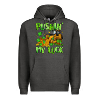 Charcoal Heather pushin' my luck Premium Hoodie - Artiststas