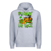 Heather Grey pushin' my luck Premium Hoodie - Artiststas