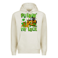 Oatmeal Heather pushin' my luck Premium Hoodie - Artiststas