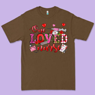 One Loved Nurse Valentine's Day Premium Tee Designed By Oliviacreatesart