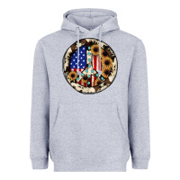 Heather Grey Peace sign Heavyweight Hoodie - JahusDesignShop