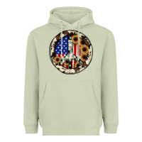 Matcha Peace sign Heavyweight Hoodie - JahusDesignShop