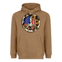 Toasted Coconut Peace sign Heavyweight Hoodie - JahusDesignShop