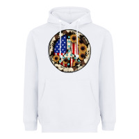 White Peace sign Heavyweight Hoodie - JahusDesignShop