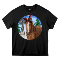 Black Horse Christmas Heavy Core Tee - RanaPortraitStore