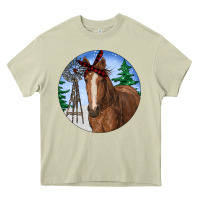 Mossy Horse Christmas Heavy Core Tee - RanaPortraitStore