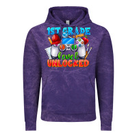 Cloud Purple 1st Grade Level Unlocked Vintage Hoodie - CowhideDigitalArt