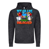 Vintage Black 1st Grade Level Unlocked Vintage Hoodie - CowhideDigitalArt