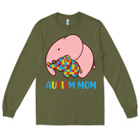 Army Green autism awareness autism mom Long Sleeve Tee - CowhideDigitalArt