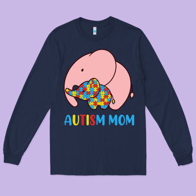 Autism Awareness Autism Mom Long Sleeve Tee Designed By Cowhidedigitalart