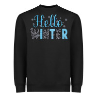 Black hello winter Heavyweight Sweatshirt - JahusDesignShop