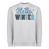 Heather Grey hello winter Heavyweight Sweatshirt - JahusDesignShop