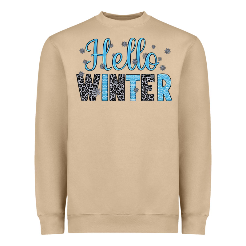 Hello Winter Heavyweight Sweatshirt by JahusDesignShop | Teevron