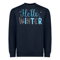 Navy hello winter Heavyweight Sweatshirt - JahusDesignShop
