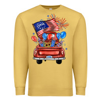 Antique Gold farm truck,america flag Premium Sweatshirt - JahusDesignShop