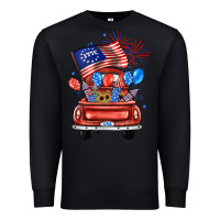Black farm truck,america flag Premium Sweatshirt - JahusDesignShop