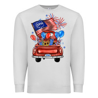 Farm Truck,america Flag Premium Sweatshirt | Teevron