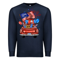 Navy farm truck,america flag Premium Sweatshirt - JahusDesignShop