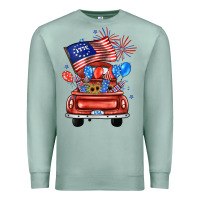 Seafoam farm truck,america flag Premium Sweatshirt - JahusDesignShop