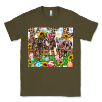 Army Green easter farm animals Happy Easter Day Classic Tee - CowGirlArtShop